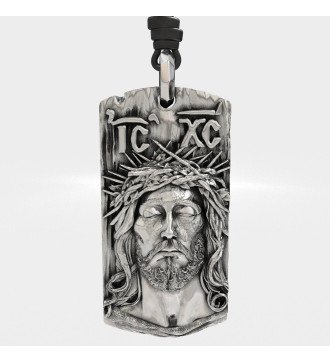 Vintage Herren Silber Anhänger IC XC Jesus 0540L