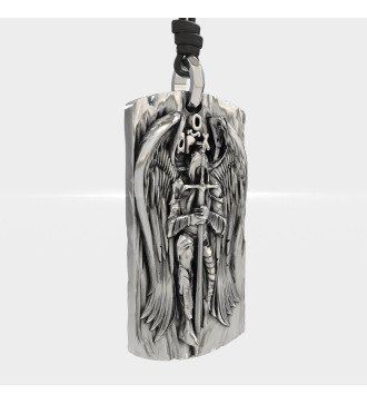 Handmade Vintage Silver Men's Necklace Archangel Michael 0539L