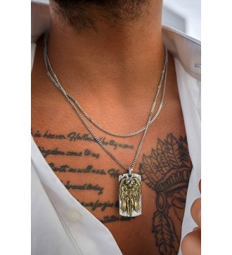 Men's Vintage Archangel Michael Necklace 0539Κ