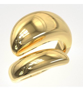 Elegant Organic Chevalier Ring 0060K