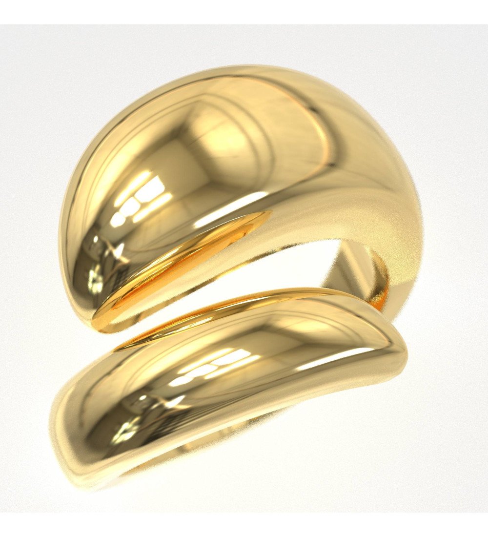 Elegant Organic Chevalier Ring 0060K
