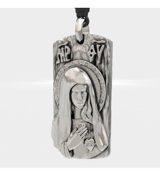Christliches Silber Herren Amulett mit Jungfrau Maria0541L