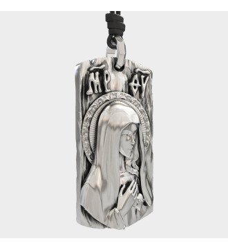 Christliches Silber Herren Amulett mit Jungfrau Maria0541L