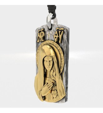 Pendentif religieux pour hommes avec Vierge Marie 0541Κ