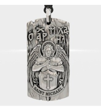 Christian Silver Amulet With Archangel Michael 0542L