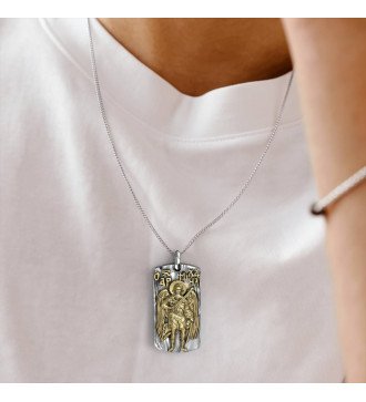 Luxus Christliche Männer Halskette Amulett Erzengel Michael