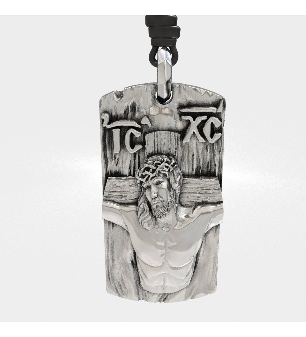 Christlicher Herren Silberanhänger mit Jesus 0544L