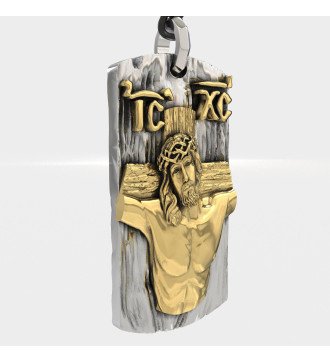 Religiosa Cristiana Colgante de Plata Jesús 0544K