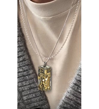 Religious Christian Silver Pendant Jesus Crucified 0545K
