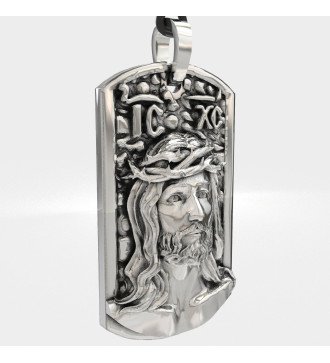 Amulette religieuse pour hommes avec Jésus 0548L