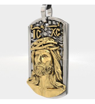 Collar colgante de Jesús para hombre cristiano 0548K