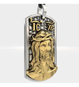 Collar colgante de Jesús para hombre cristiano 0548K