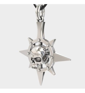 Collier crâne Biker pour homme 0047