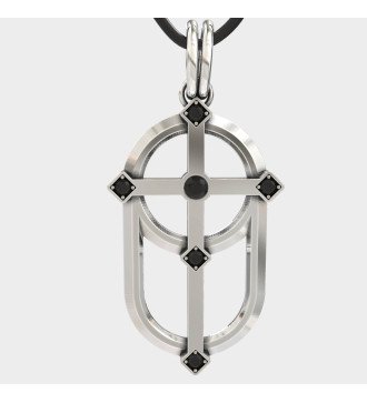 Premium Collier Croix en argent pour hommes 0035