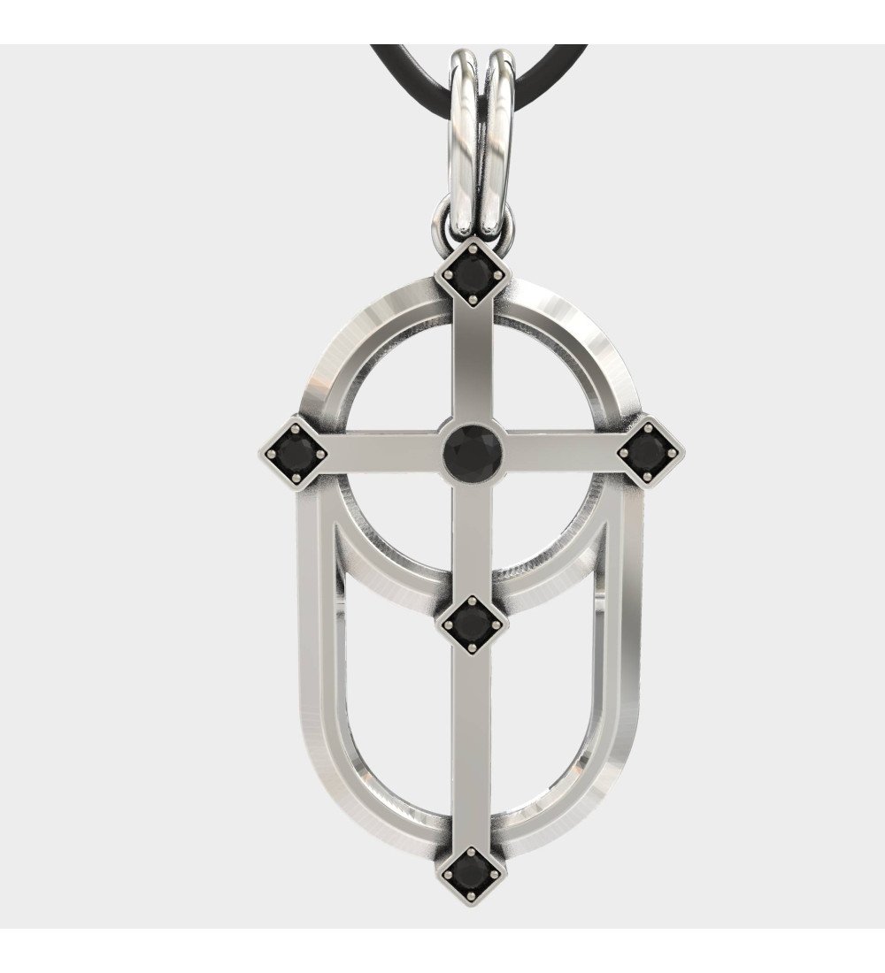 Premium Collier Croix en argent pour hommes 0035