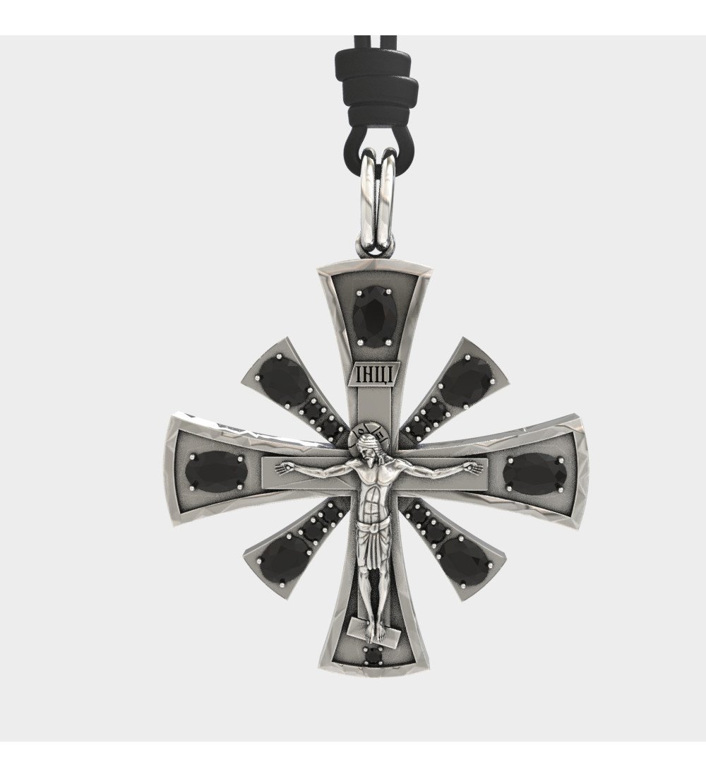 Ανδρικος Αγιορειτικος Μοναστηριακός Σταυρός 0043