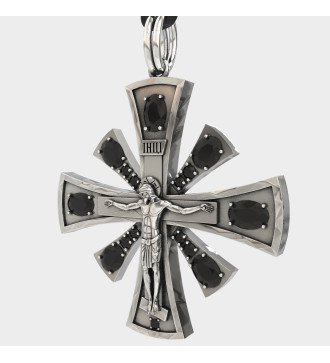 Ανδρικος Αγιορειτικος Μοναστηριακός Σταυρός 0043