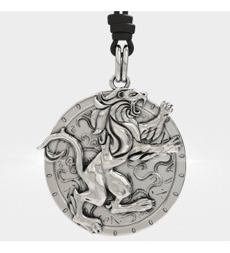 Herren Amulett Löwe Anhänger Halskette 0085