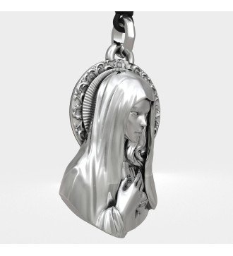Virgin Mary with Sacred Heart Pendant 0519
