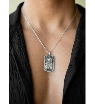 Silver Amulet Pendant Saint Paisios Athonite 0551L