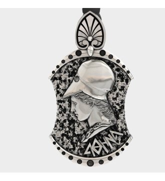 Handmade Greek Pendant Goddess Athena Necklace 0063