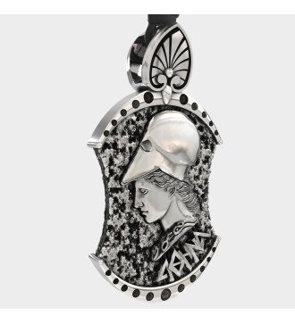 Handmade Greek Pendant Goddess Athena Necklace 0063