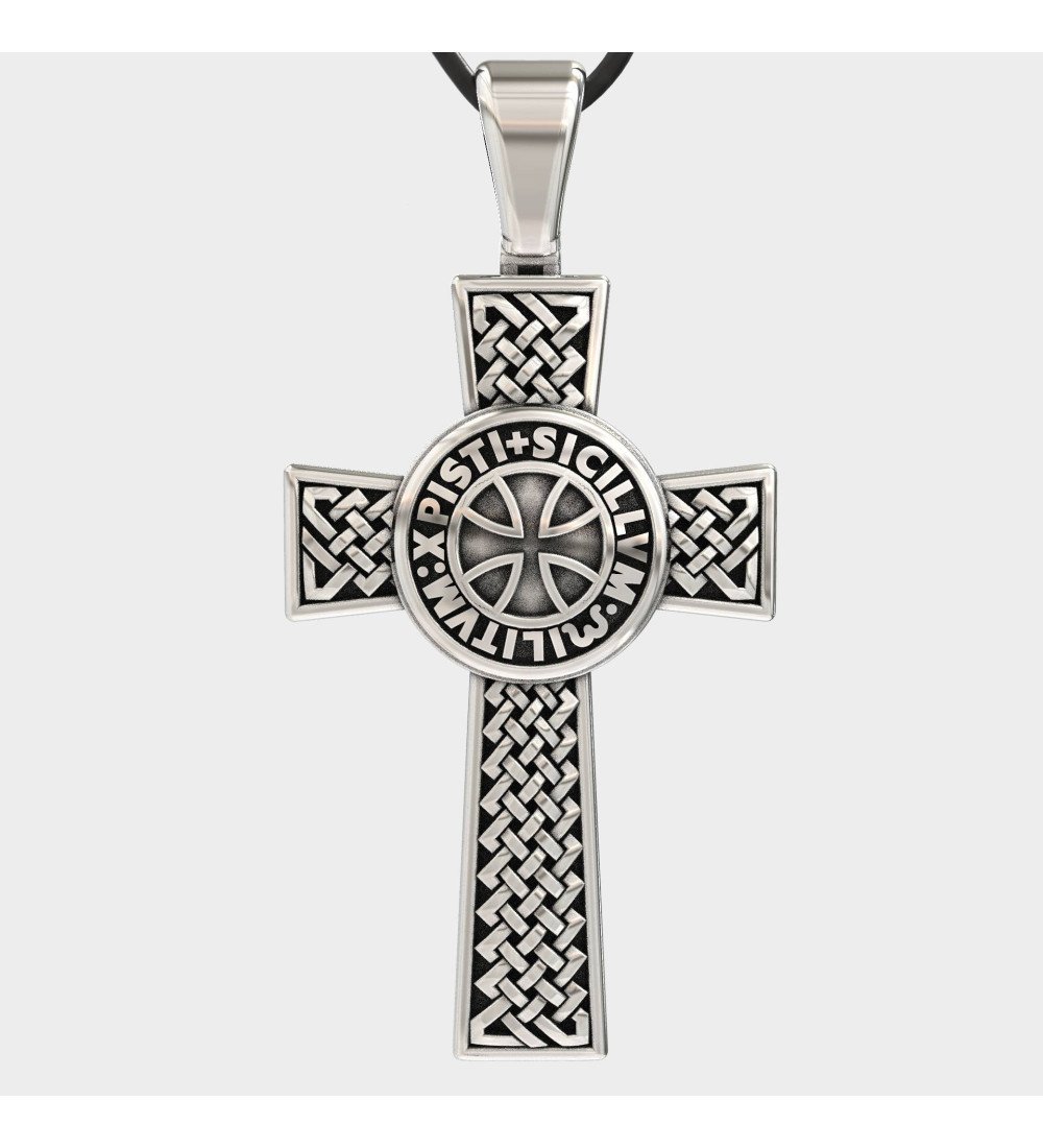 Katholisches Silberkreuz des Templerordens 0046