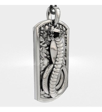 Cobra Kai Silver Men's Tag Pendant Necklace 0132