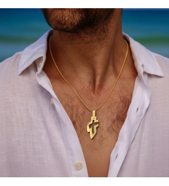 Christian Modern Silver Men's Cross 0554K