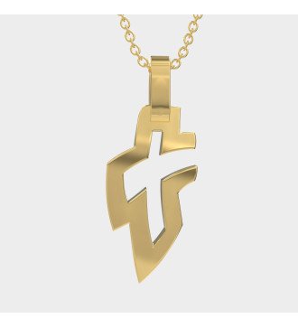 Cristiana Moderna Cruz de Plata para Hombre 0554K