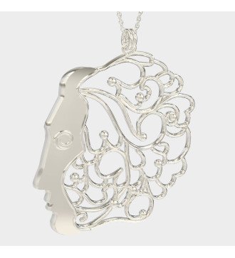 Artistic Women's Silver Necklace 0505L