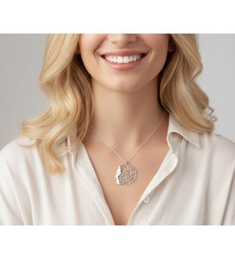 Artistic Women's Silver Necklace 0505L