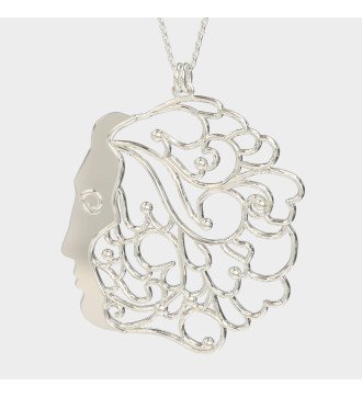 Artistic Women's Silver Necklace 0505L