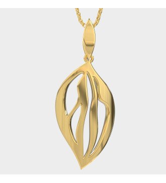 Goldschmuck Frauen Blatt für Geschenk 0498K