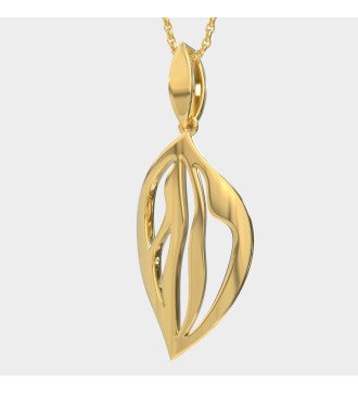 Goldschmuck Frauen Blatt für Geschenk 0498K