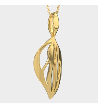 Goldschmuck Frauen Blatt für Geschenk 0498K