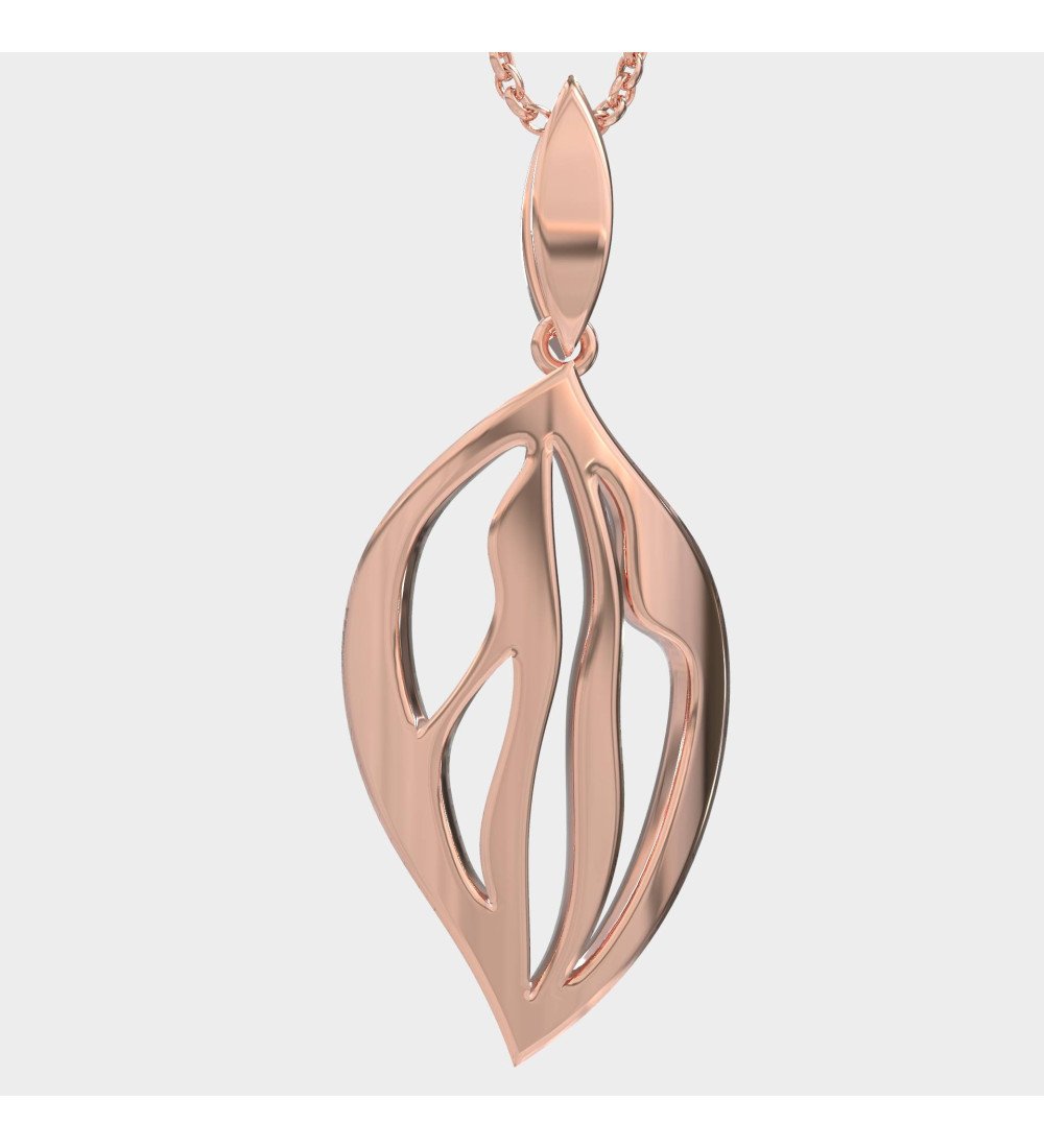 Romantic Gift Modern Leaf Necklace 0498R