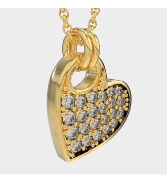 Gold Herz Halskette Ideal für ein Geschenk 0496K