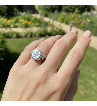Chevalier avec nacre et zircon pour femme 0392L