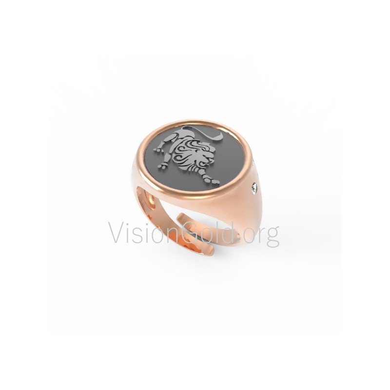 Silver ring sign of Leo,zodiac signs, zodiac sign, astrology
