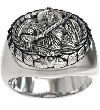 Bague chevalière Archange Saint Michel 0696