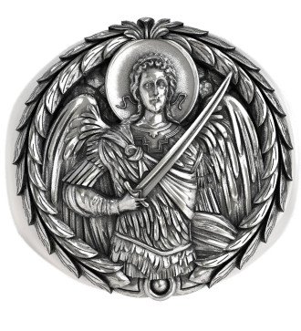 Archangel Saint Michael Signet Ring 0696