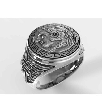 Anillo de plata para hombre Alejandro Magno 0675