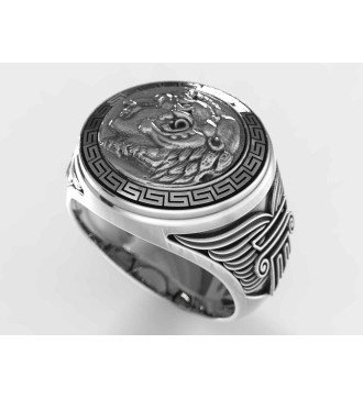 Anillo de plata para hombre Alejandro Magno 0675