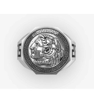 Alexander the Great Silver Ring 0698