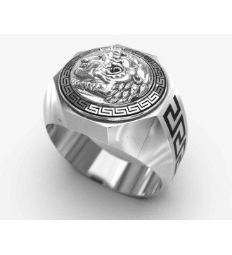 Alexander the Great Silver Ring 0698