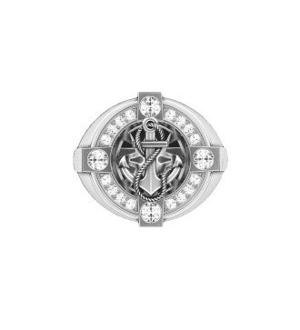 Anillo de ancla náutica para hombre 0233