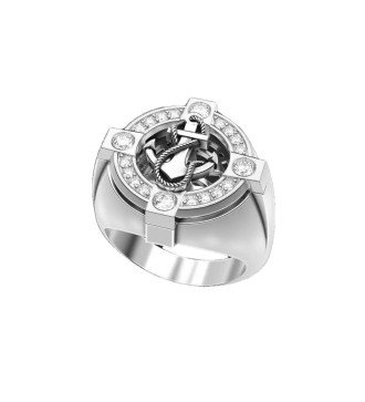 Anillo de ancla náutica para hombre 0233