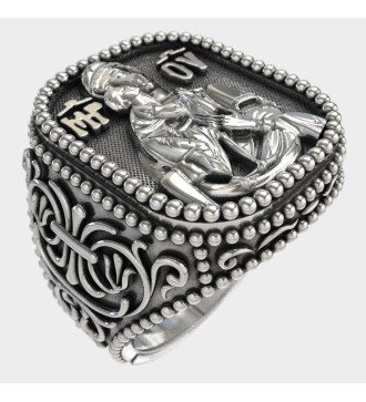 Βυζαντινό Ανδρικό Δαχτυλίδι Σφραγίδα Παναγία και Ιησούς 0205