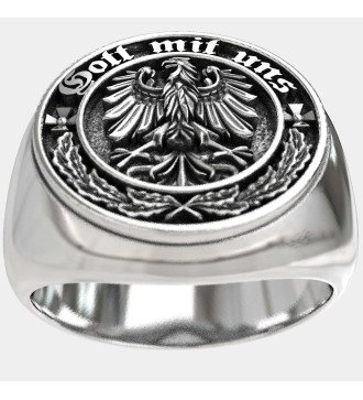 Кольцо Gott Mit Uns Signet Ring 0261